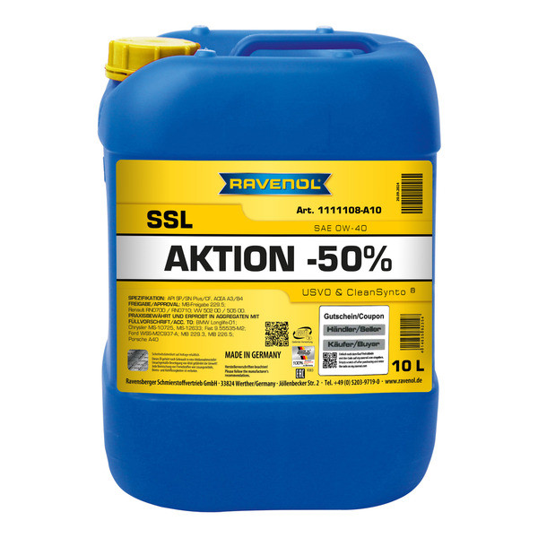 RAVENOL SUPER SYNTHETIK OIL SSL SAE 0W 40 5.00 307 8
