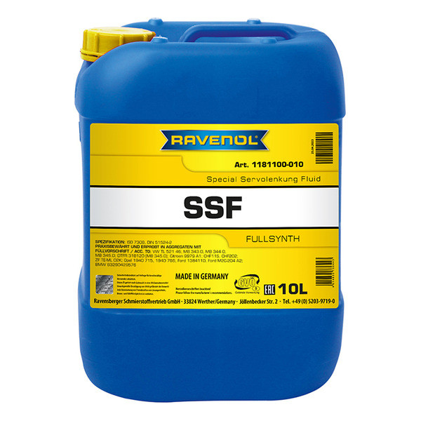 Жидкость гидроусилителя RAVENOL SSF Special Servolenkung Fluid 10 литров