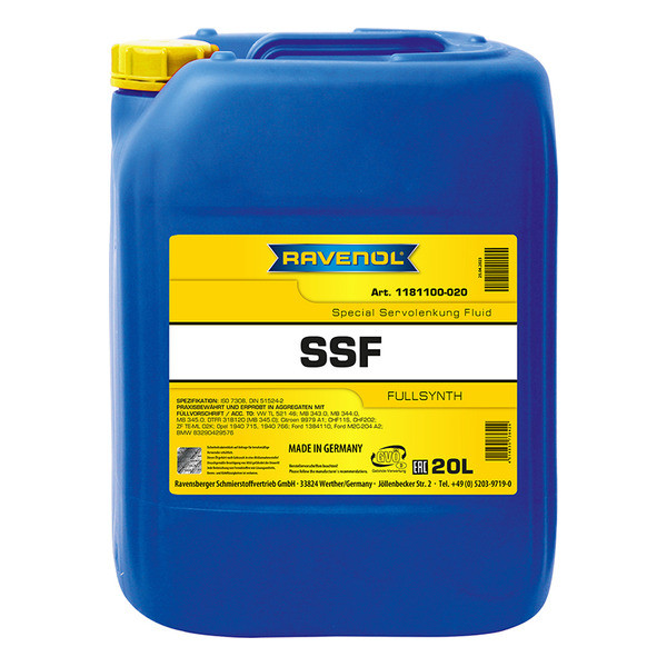 Жидкость гидроусилителя RAVENOL SSF Special Servolenkung Fluid 20 литров