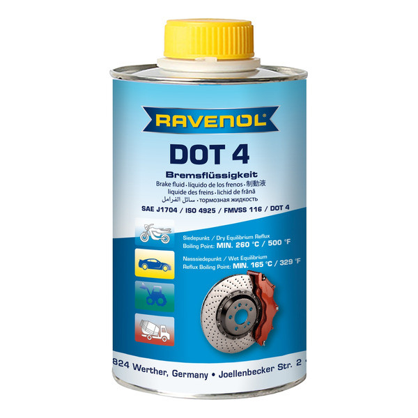 Тормозная жидкость RAVENOL DOT 4 250 мл