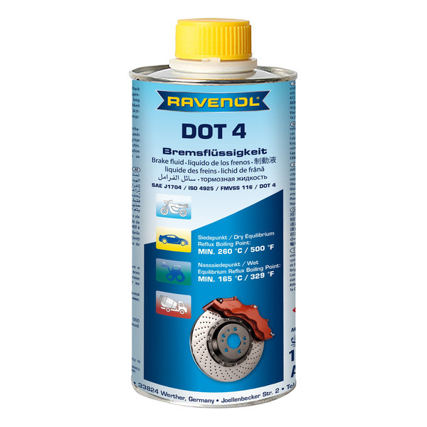 Тормозная жидкость RAVENOL DOT 4 500 мл