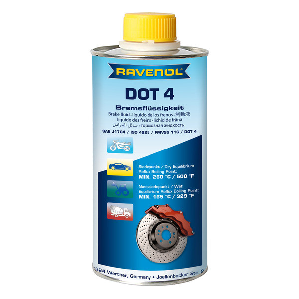 Тормозная жидкость RAVENOL DOT 4 1 литр