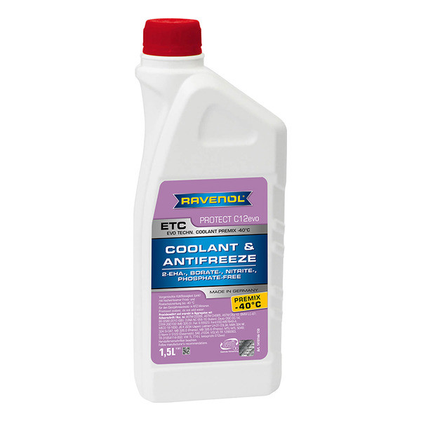 Антифриз RAVENOL ETC Protect C12evo Premix -40C (готовый) 1,5 литра