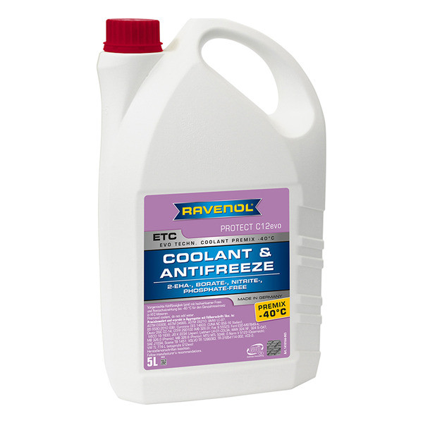 Антифриз RAVENOL ETC Protect C12evo Premix -40C (готовый) 5 литров