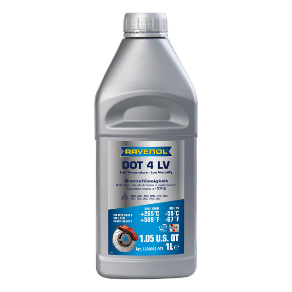 Тормозная жидкость RAVENOL DOT 4 LV 1 литр