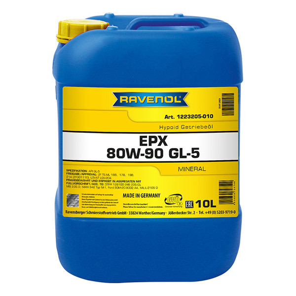 Трансмиссионное масло RAVENOL EPX 80W-90 10 литров