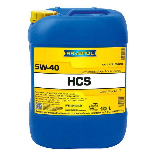 Моторное масло RAVENOL HCS 5W-40 10 литров
