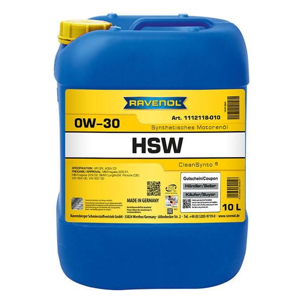 RAVENOL HSW 0W-30 10 литров