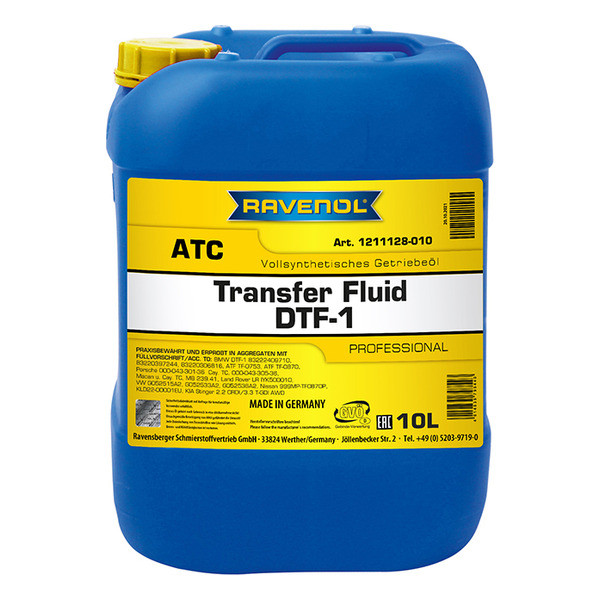Масло АКПП RAVENOL Transfer Fluid DTF-1 10 литров