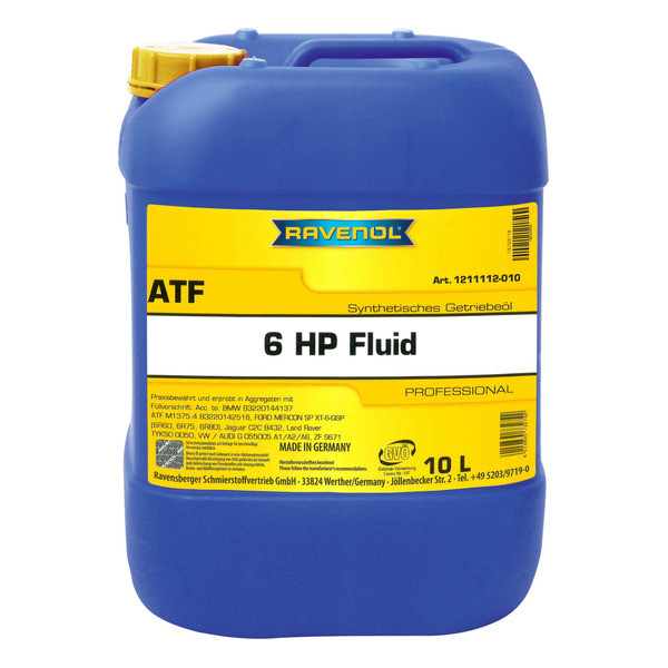 Масло АКПП RAVENOL ATF 6HP Fluid 10 литров