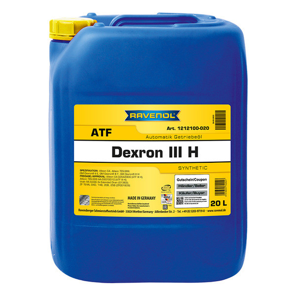 Масло АКПП RAVENOL ATF Dexron III H 20 литров