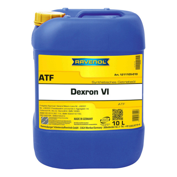 Масло АКПП RAVENOL ATF Dexron VI 10 литров