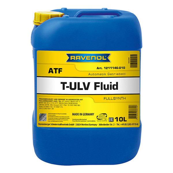 Масло АКПП RAVENOL ATF T-ULV Fluid 10 литров