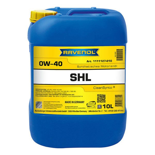 Моторное масло RAVENOL SHL 0W-40 10 литров