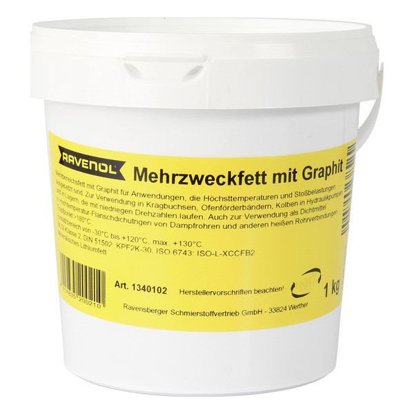Пластичная смазка с графитом RAVENOL Mehrzweckfett m. Graphit 1 кг