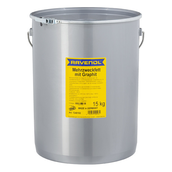 Пластичная смазка с графитом RAVENOL Mehrzweckfett m. Graphit 15 кг