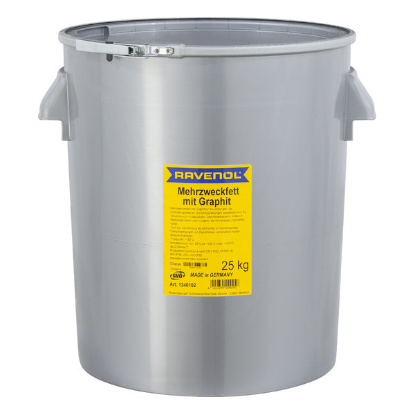 Пластичная смазка с графитом RAVENOL Mehrzweckfett m. Graphit 25 кг