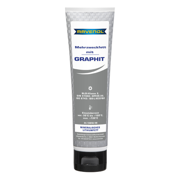 Пластичная смазка с графитом RAVENOL Mehrzweckfett m. Graphit 100 г