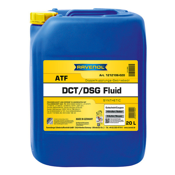 Масло АКПП RAVENOL DCT/DSG Fluid 20 литров