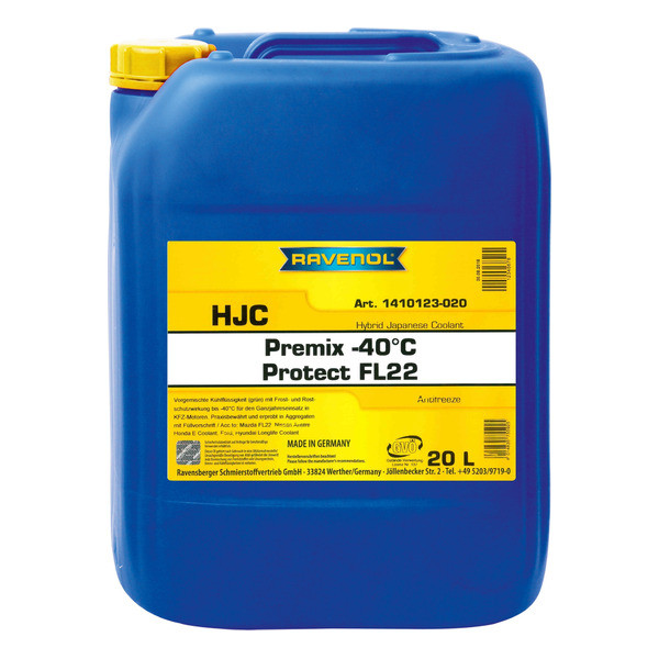 Антифриз RAVENOL HJC Hybrid Japanese Coolant Premix -40C (готовый) 20 литров