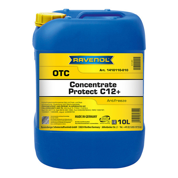 Антифриз RAVENOL OTC Protect C12+ Concentrate (концентрат) 10 литров