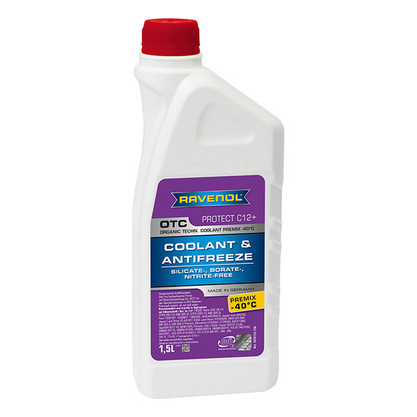 Антифриз RAVENOL OTC Protect C12+ Premix -40C (готовый) 1,5 литра