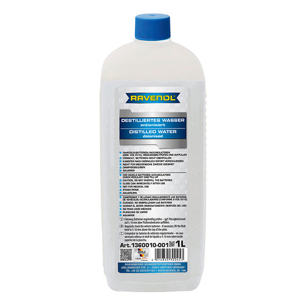 Дистиллированная деионизированная вода RAVENOL destilliertes Wasser 1 литр